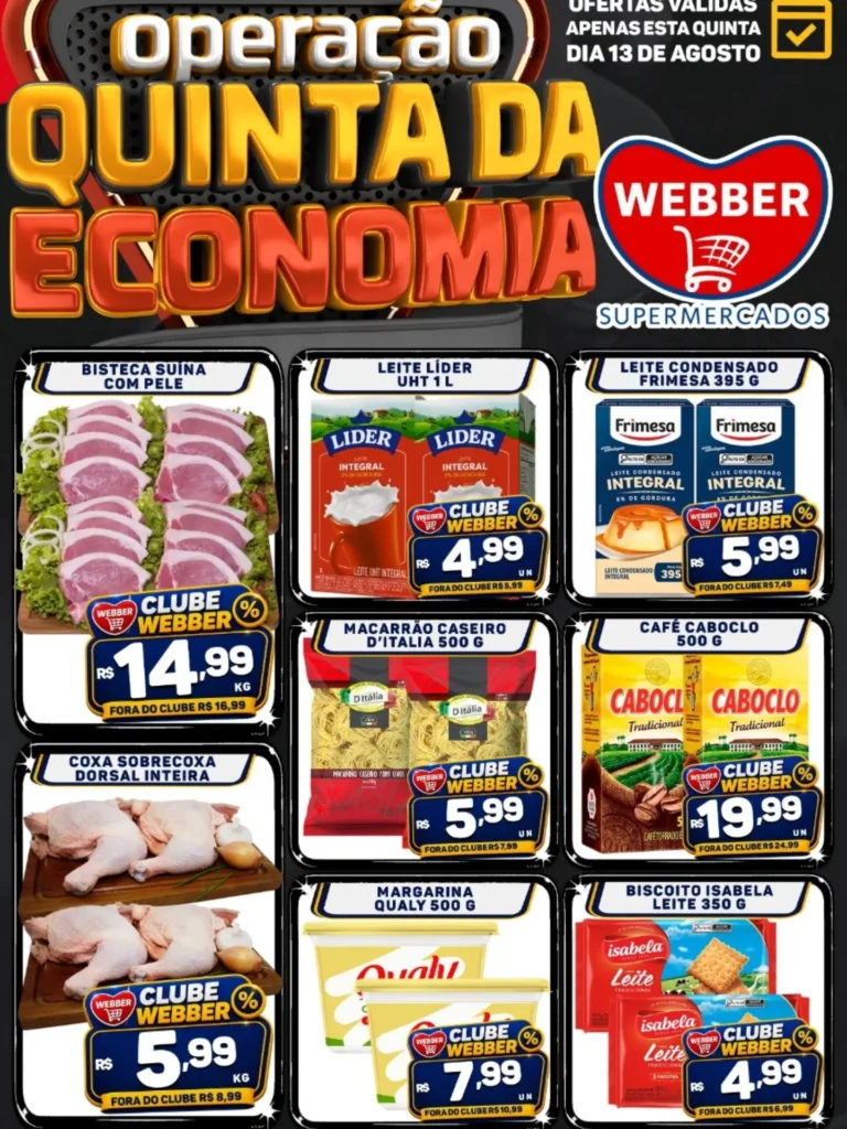 Ofertas SUPERMERCADOS WEBBER – 13/08/2026