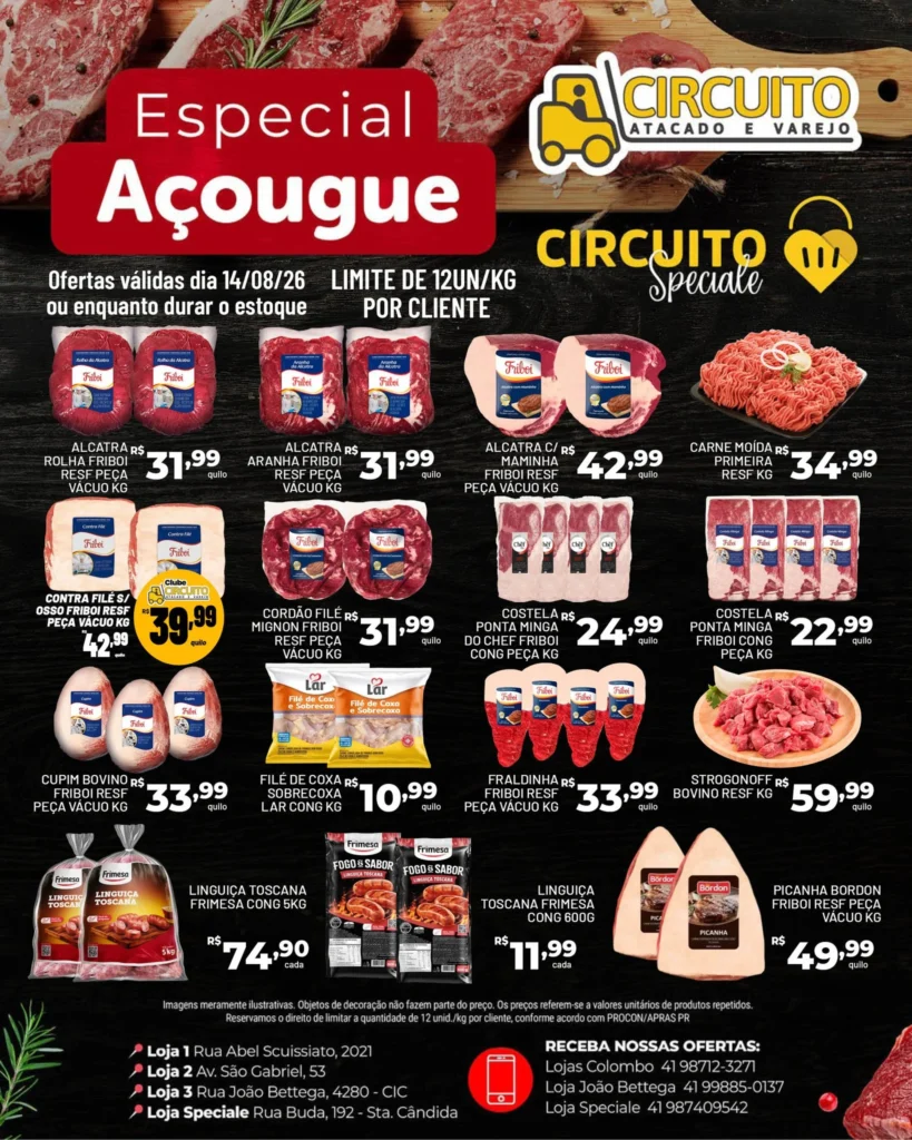 Ofertas Circuito Atacado e Varejo – 14/08/2026