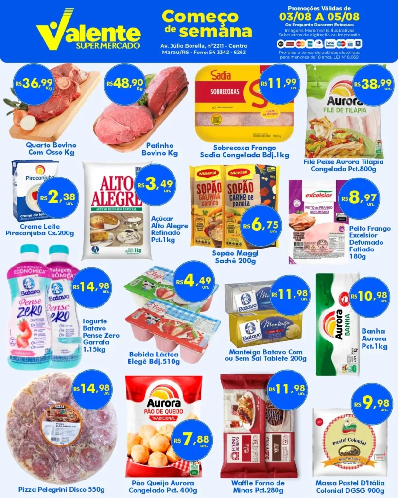 Ofertas Valente Supermercado – 05/08/2026