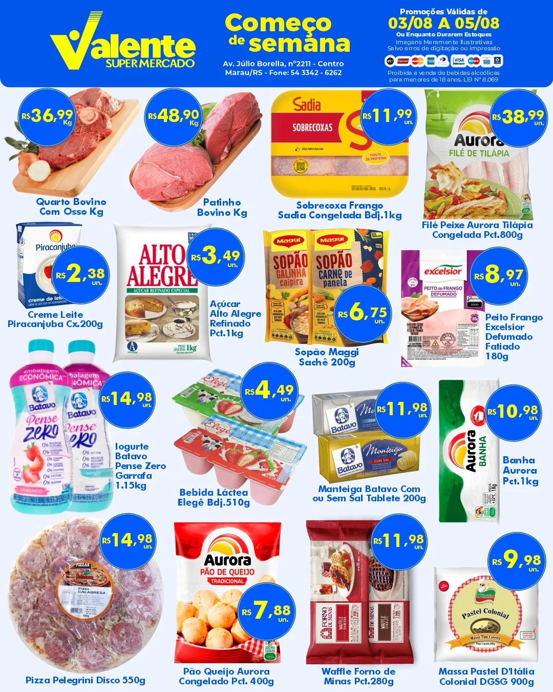 Ofertas Valente Supermercado – 05/08/2026
