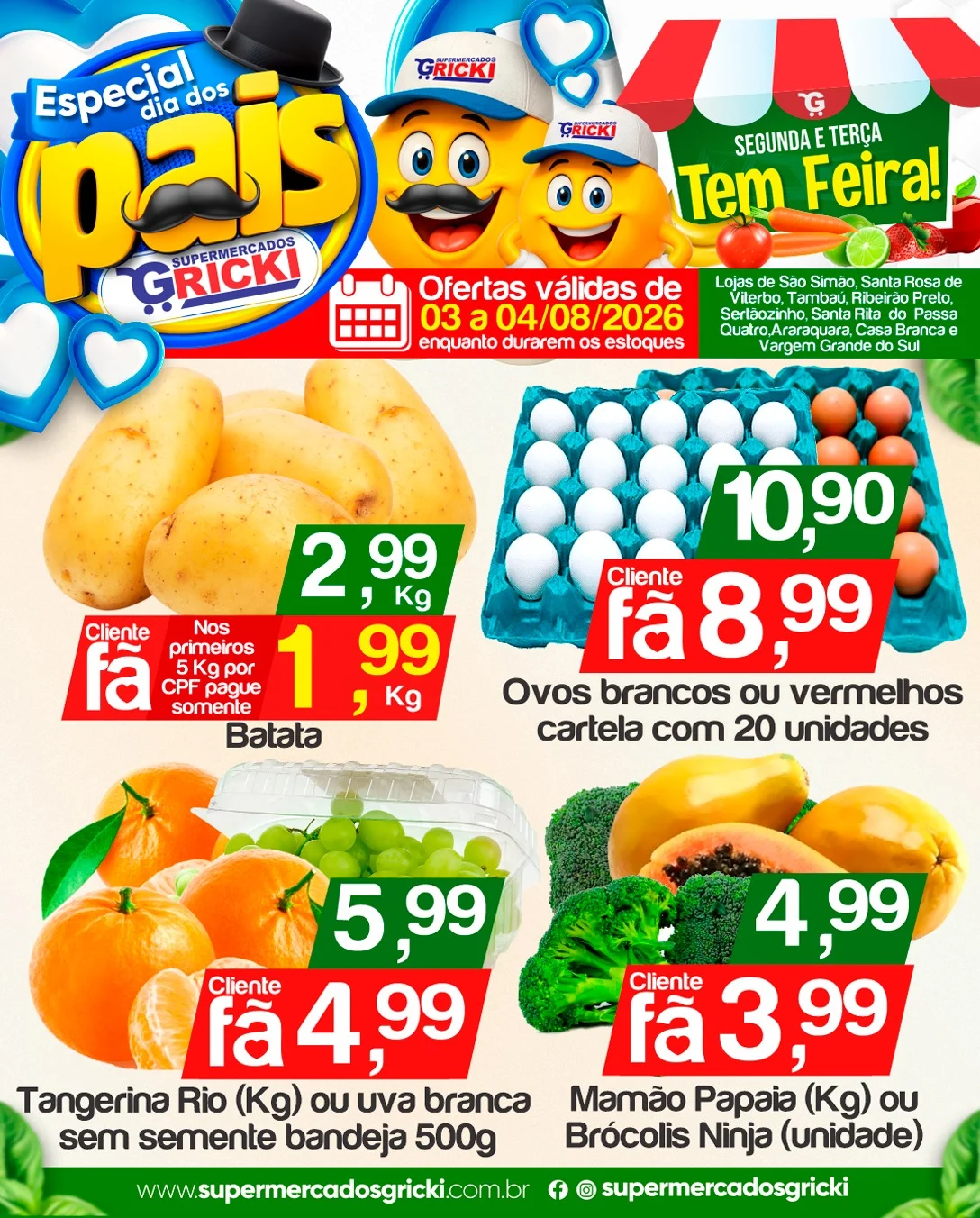 Ofertas Supermercados Gricki – 04/08/2026