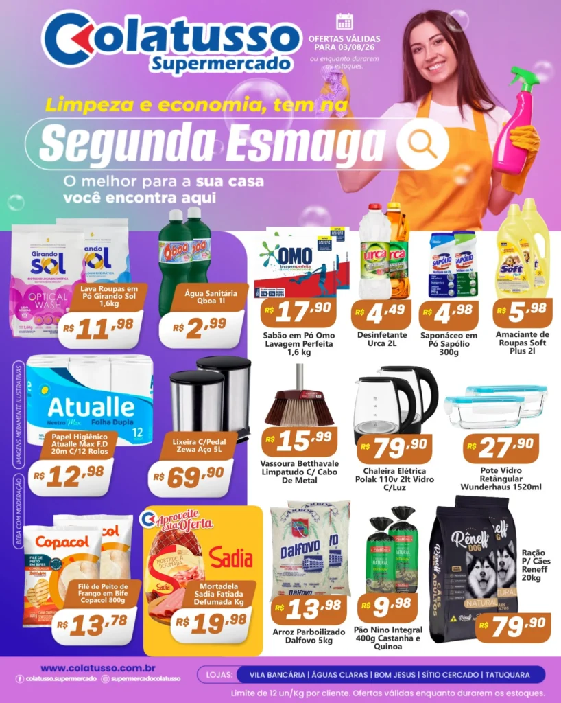 Ofertas Supermercado Colatusso – 03/08/2026