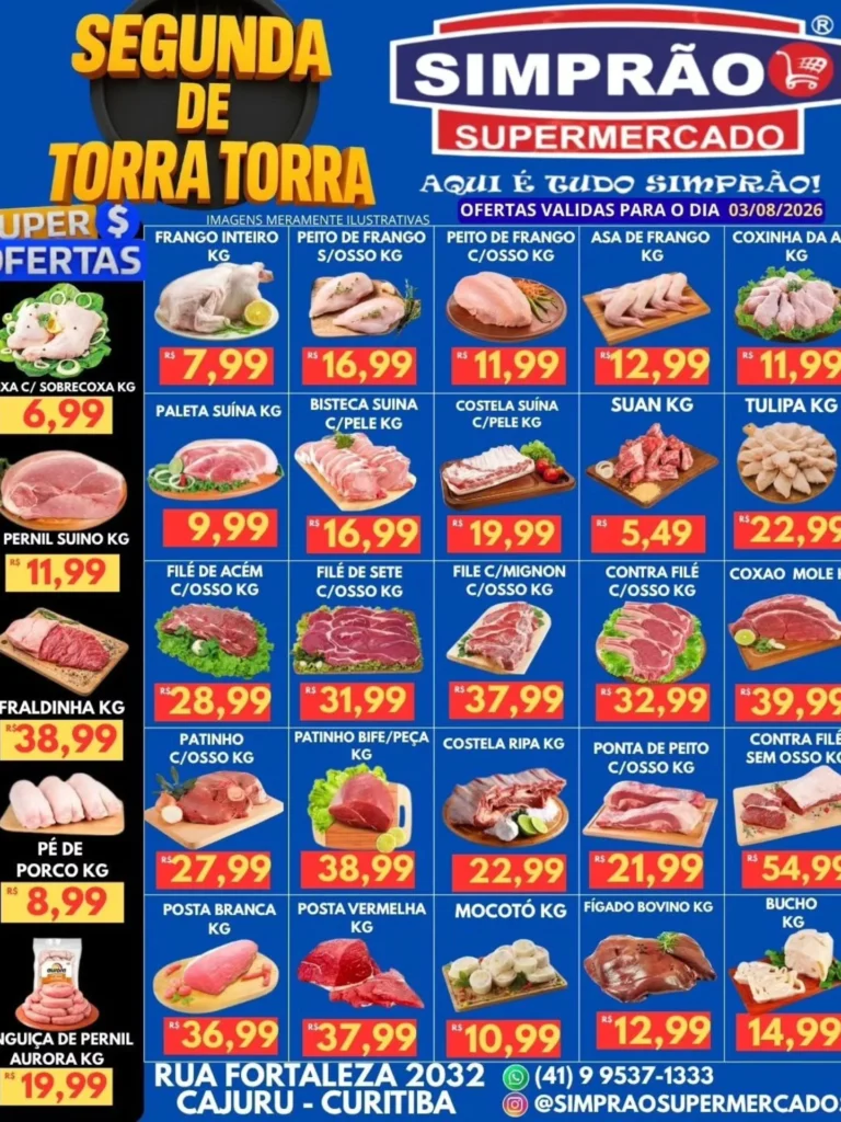 Ofertas simprão supermercados – 03/08/2026