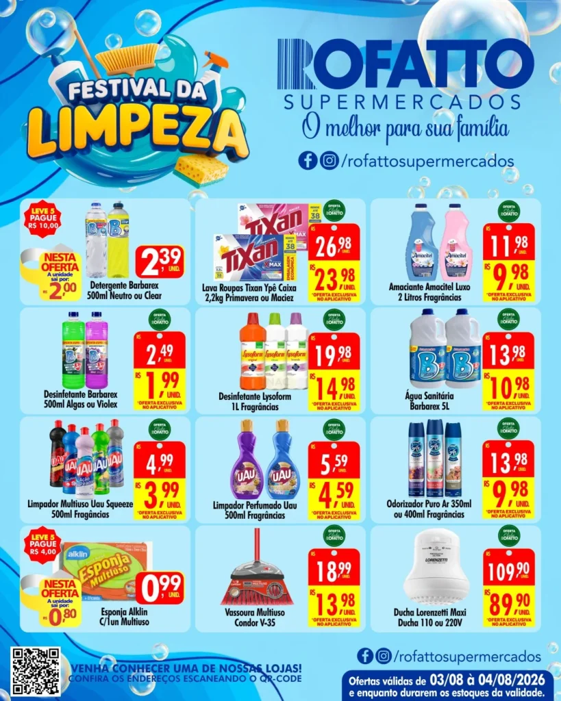 Ofertas Rofatto Supermercados – 04/08/2026
