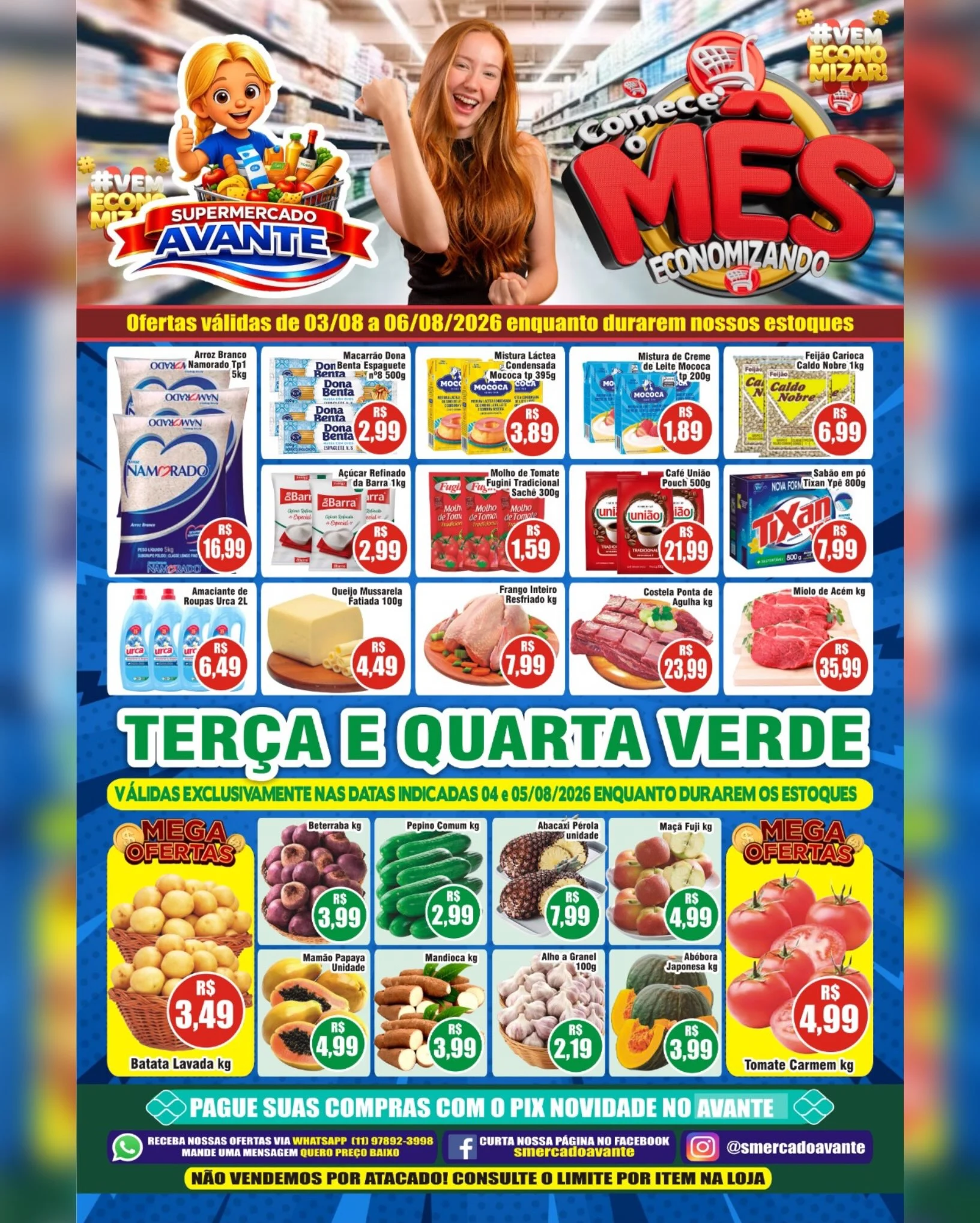 Ofertas Supermercado Avante 💙 – 06/08/2026 Ofertas Supermercado Avante 💙 – 06/08/2026