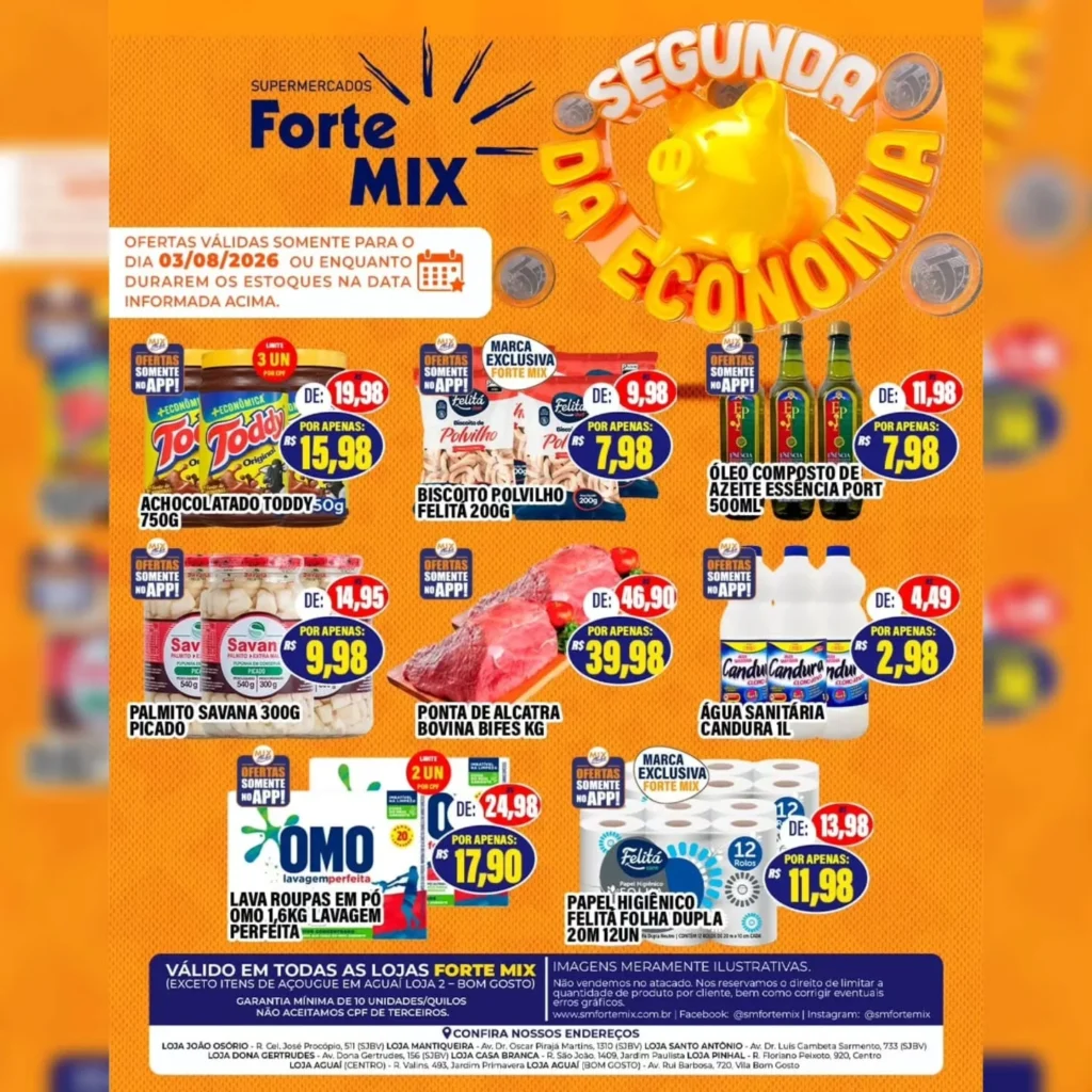 Ofertas Supermercados Forte Mix – 03/08/2026