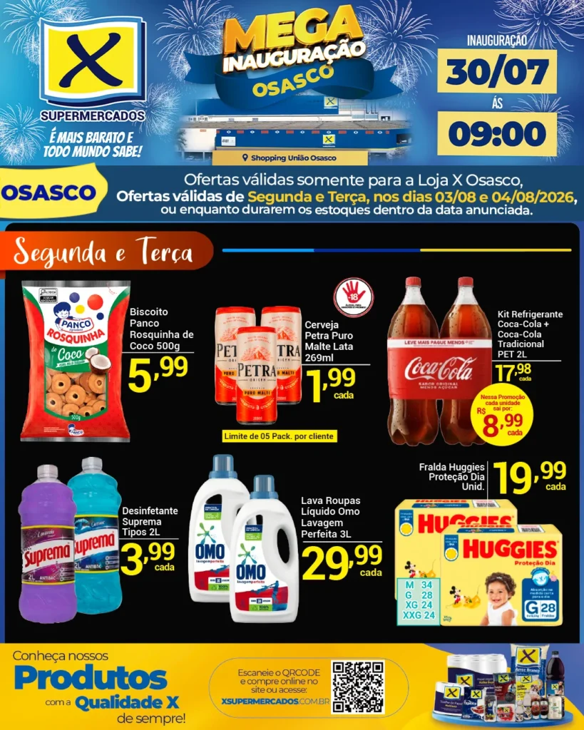 Ofertas Rede X Supermercados – 04/08/2026
