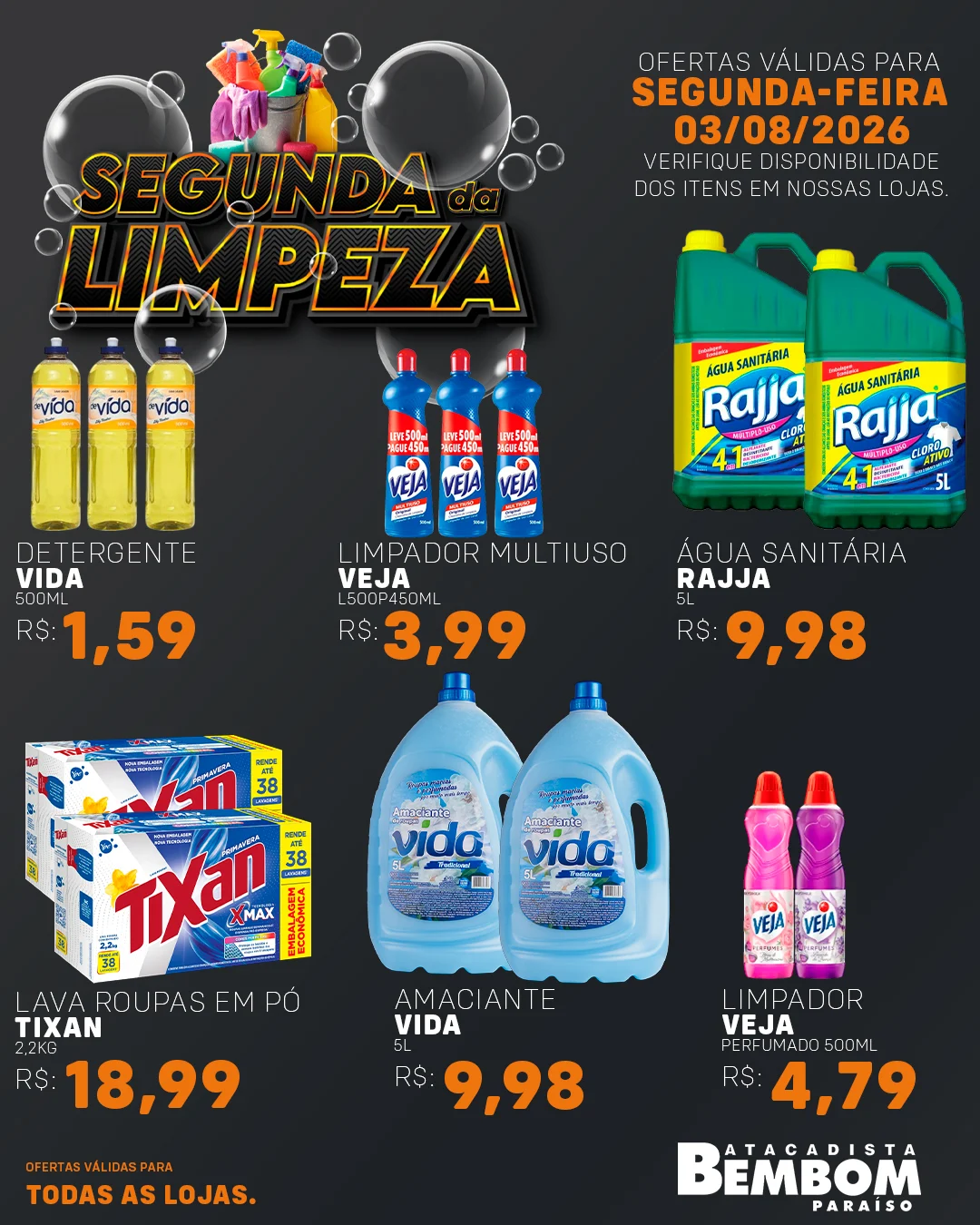 Ofertas Bem Bom Atacadista – 03/08/2026