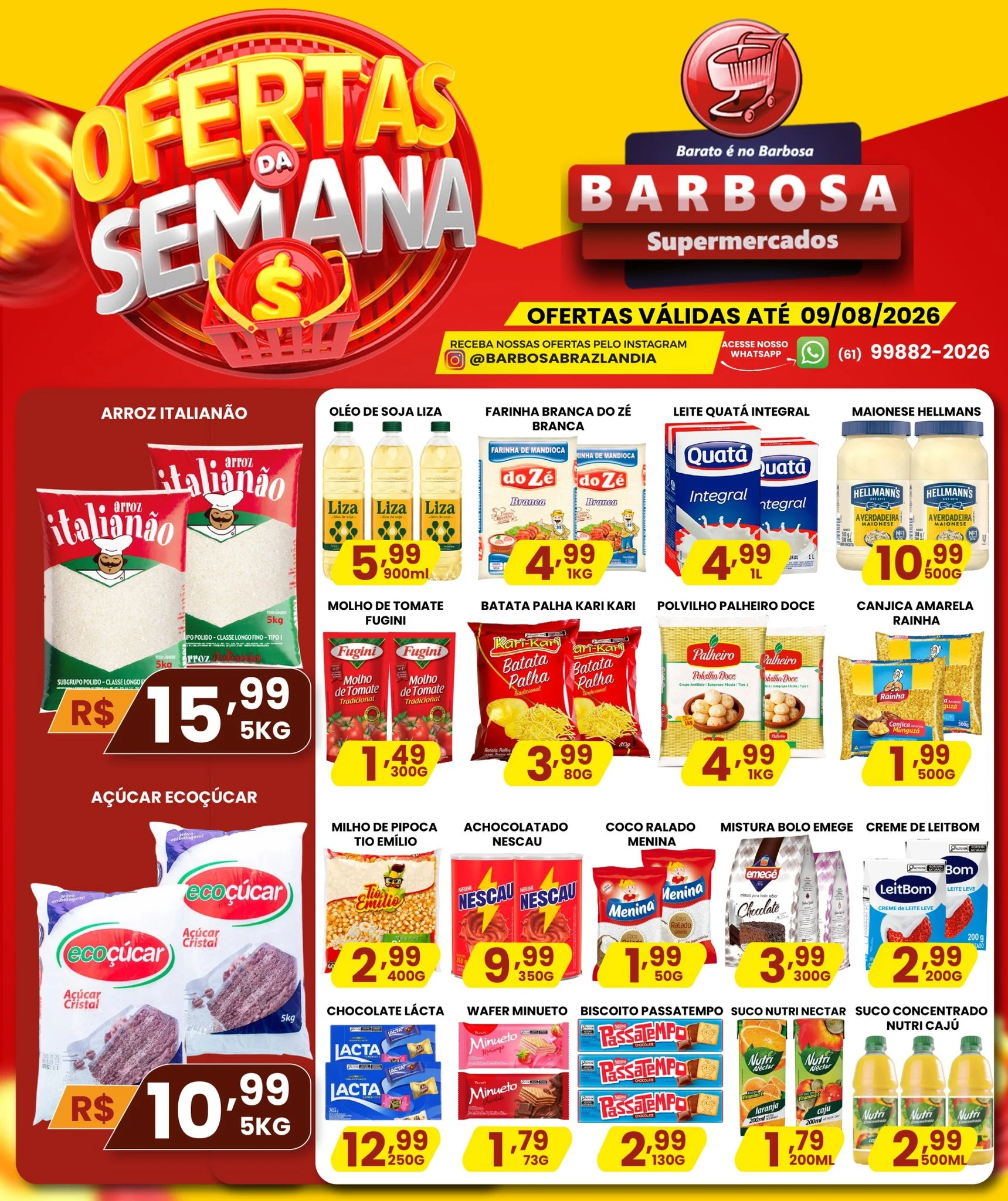Ofertas SUPERMERCADOS BARBOSA 🛒 – 09/08/2026 Ofertas SUPERMERCADOS BARBOSA 🛒 – 09/08/2026