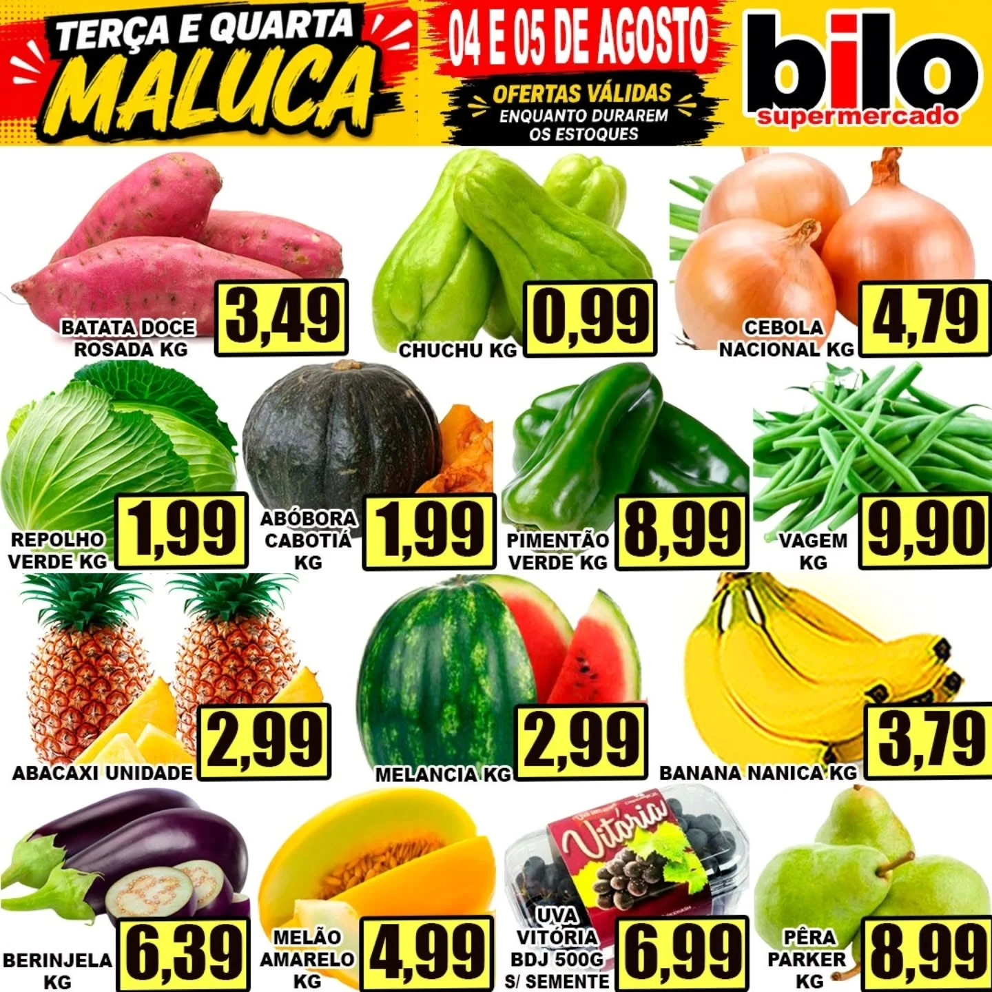 Ofertas Supermercado bilo – 05/08/2026
