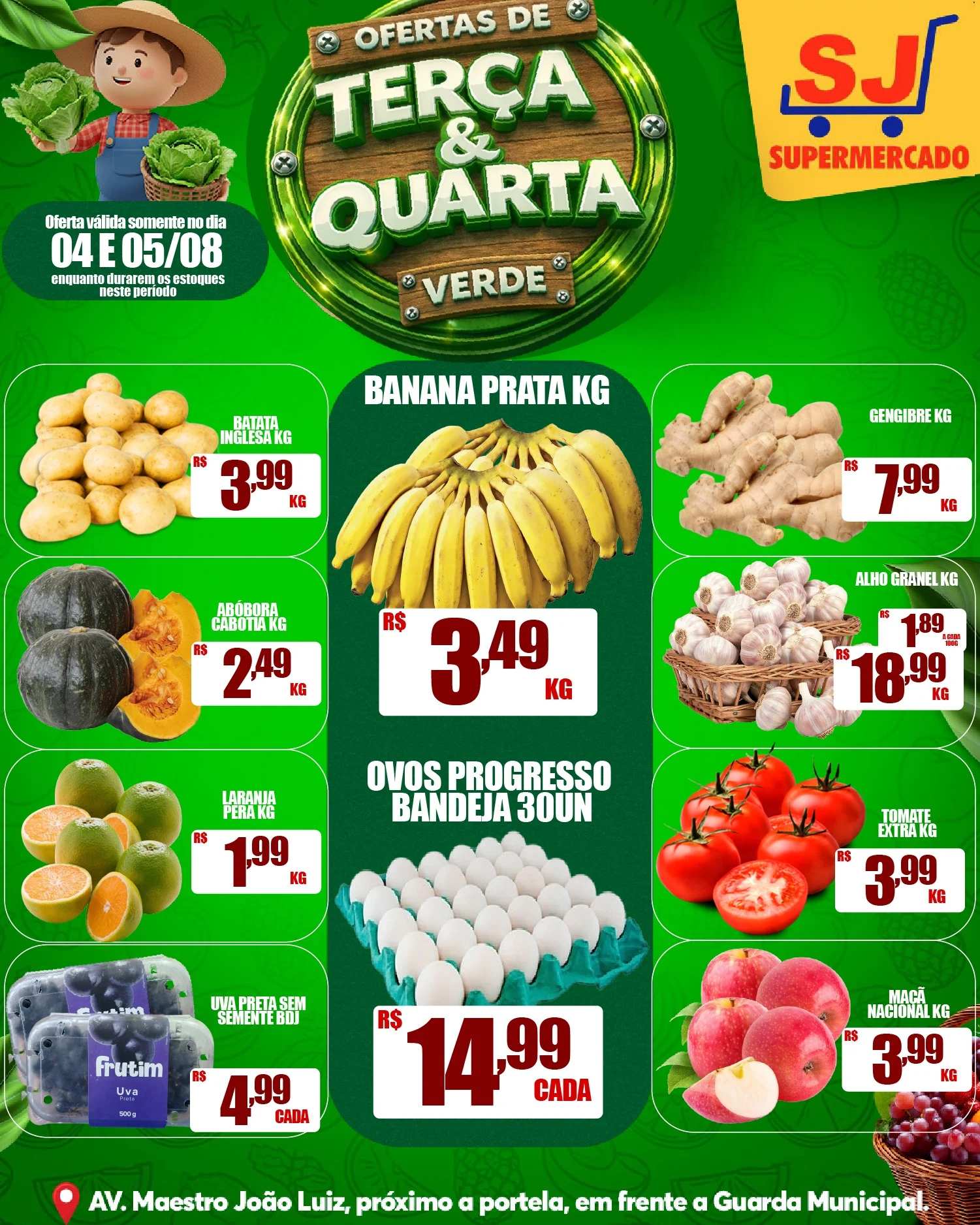 Ofertas SJ Supermercado – 05/08/2026