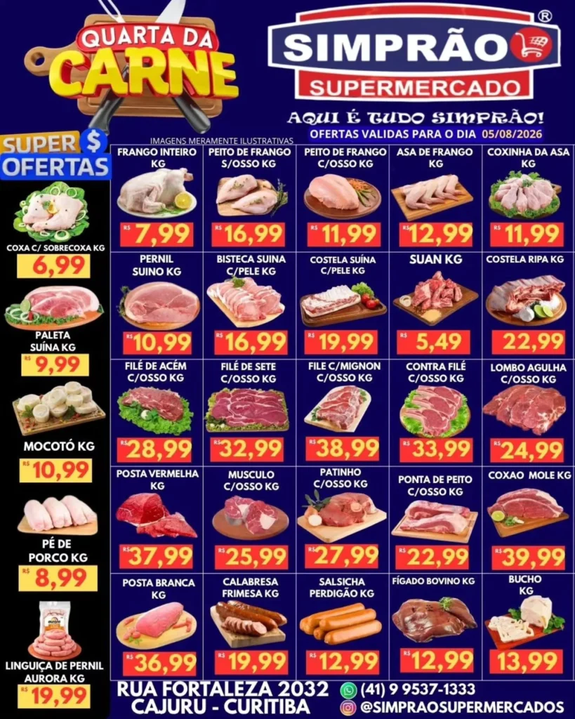 Ofertas simprão supermercados – 05/08/2026
