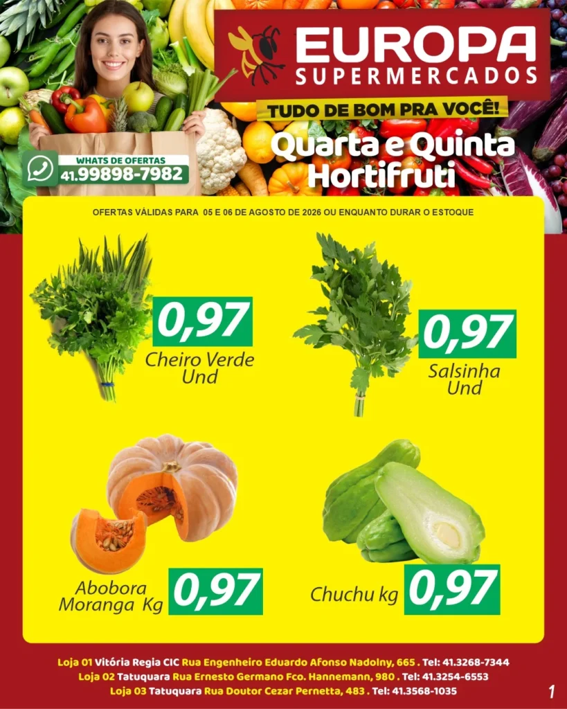 Ofertas Europa Supermercados – 06/08/2026