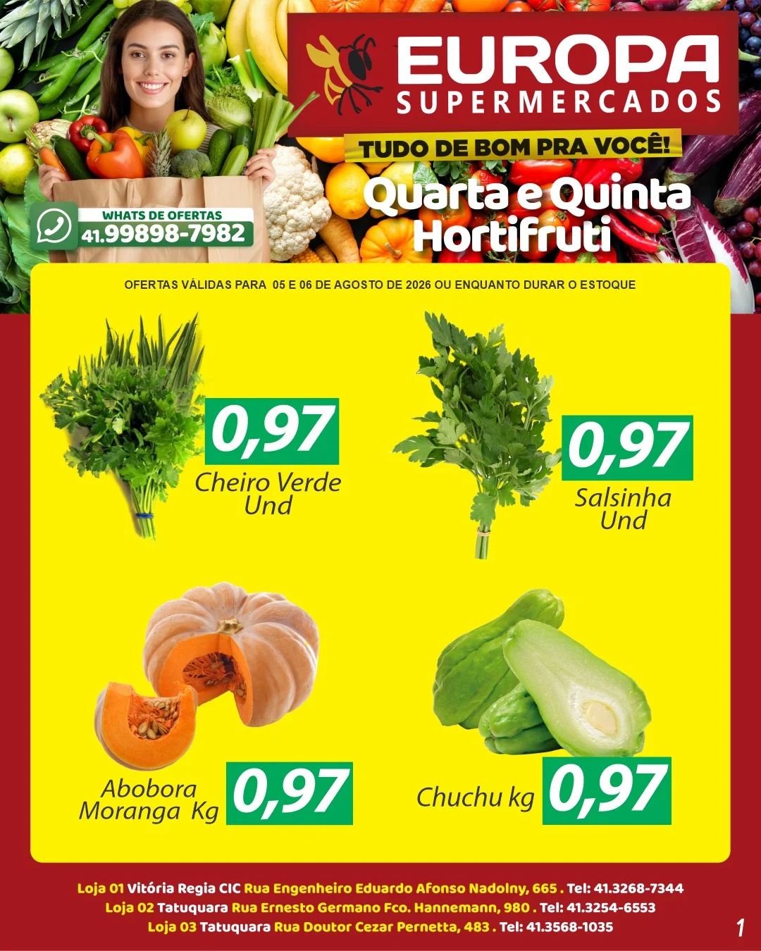 Ofertas Europa Supermercados – 06/08/2026