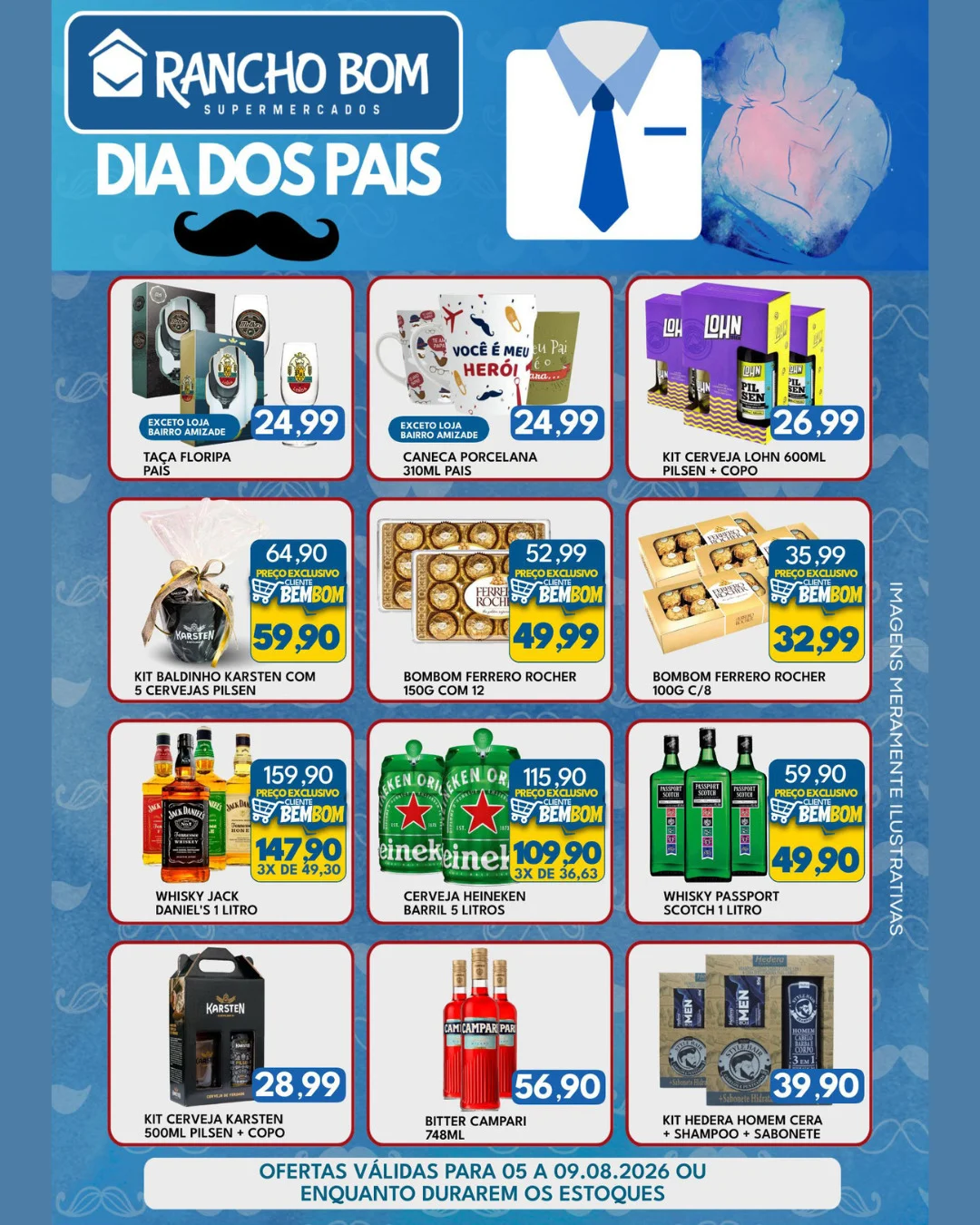 Ofertas Rancho Bom Supermercados – 09/08/2026