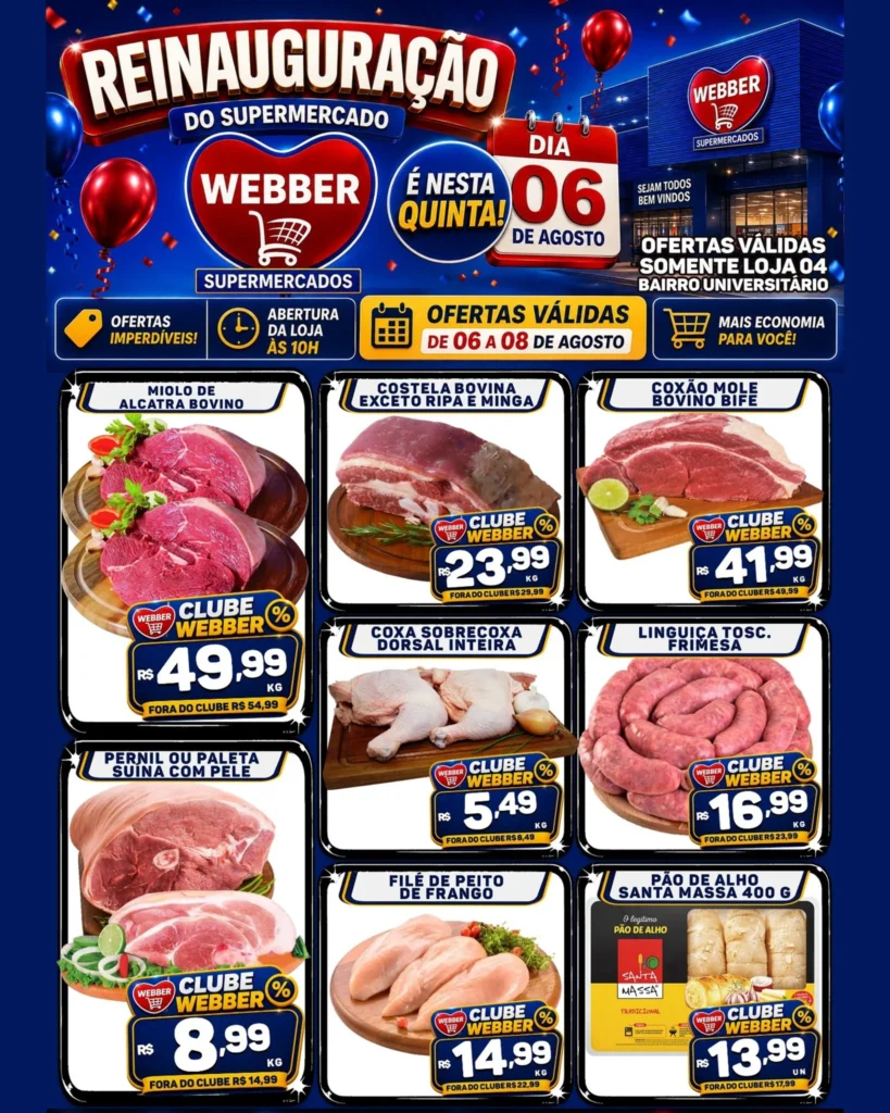 Ofertas SUPERMERCADOS WEBBER – 08/08/2026