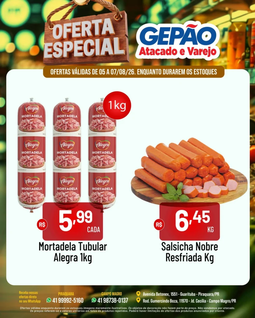 Ofertas GEPÃO – 07/08/2026