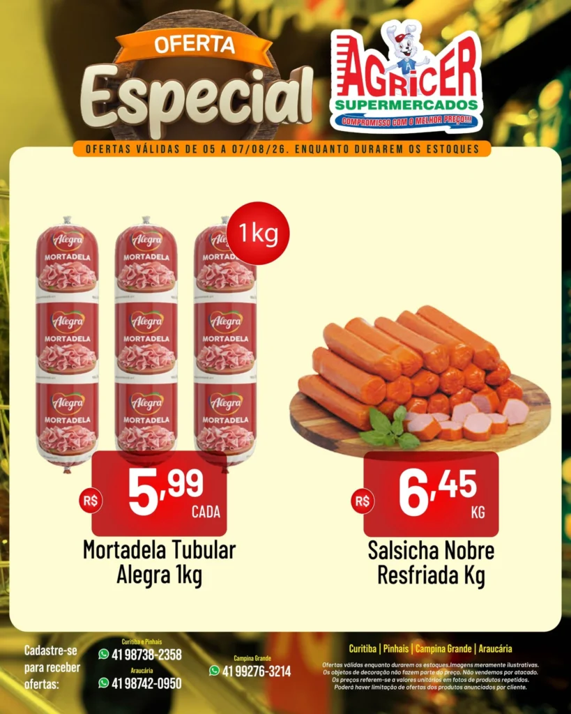 Ofertas Agricer Supermercados – 07/08/2026