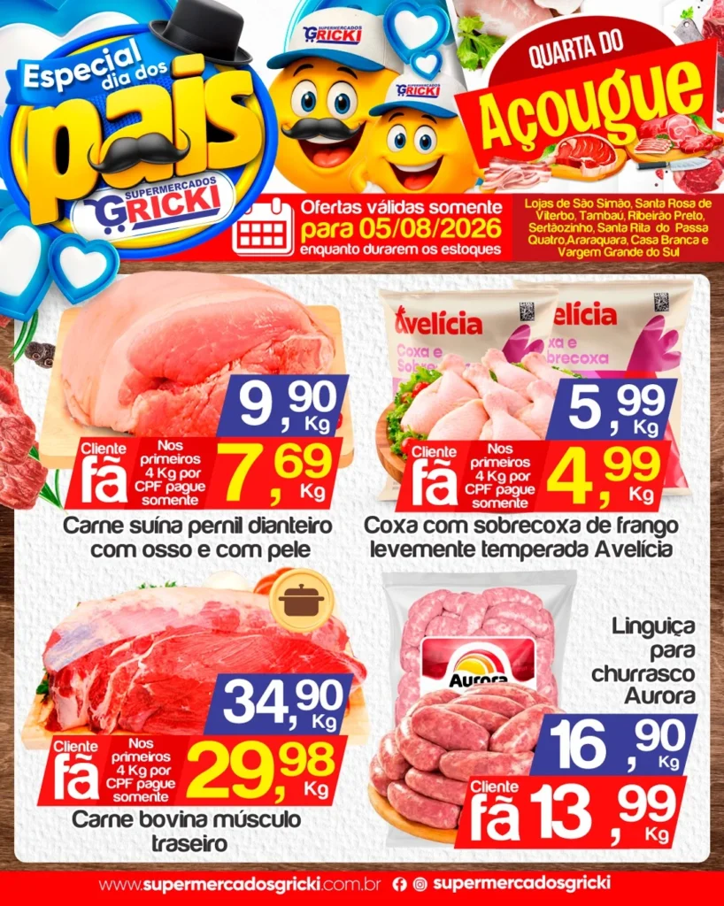 Ofertas Supermercados Gricki – 05/08/2026