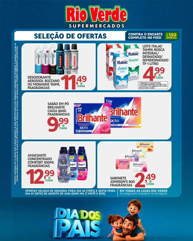 Ofertas Rio Verde Supermercados – 07/08/2026