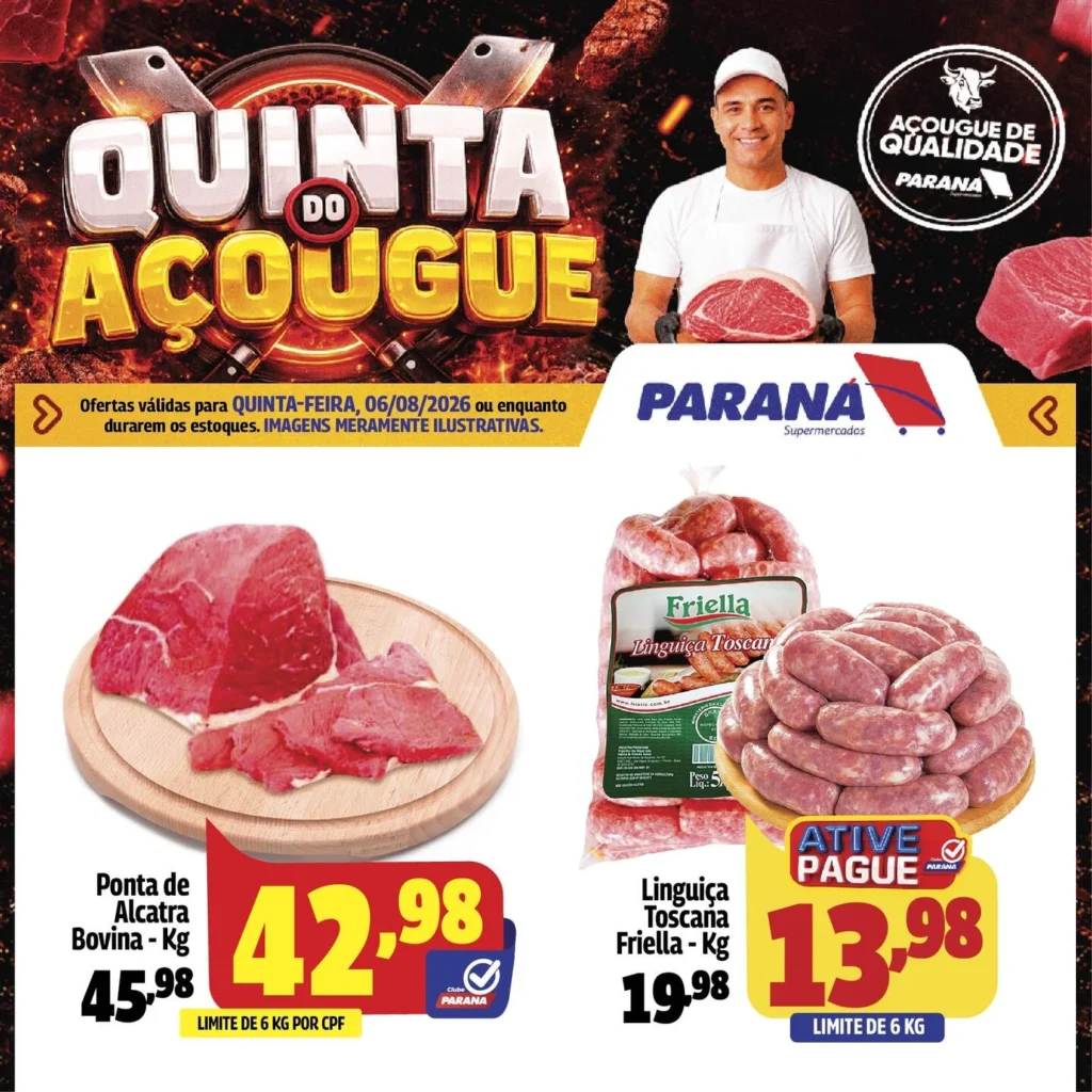 Ofertas Paraná Supermercados – 06/08/2026