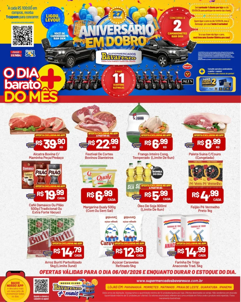 Ofertas Supermercados Bavaresco – 06/08/2026 Ofertas Supermercados Bavaresco – 06/08/2026