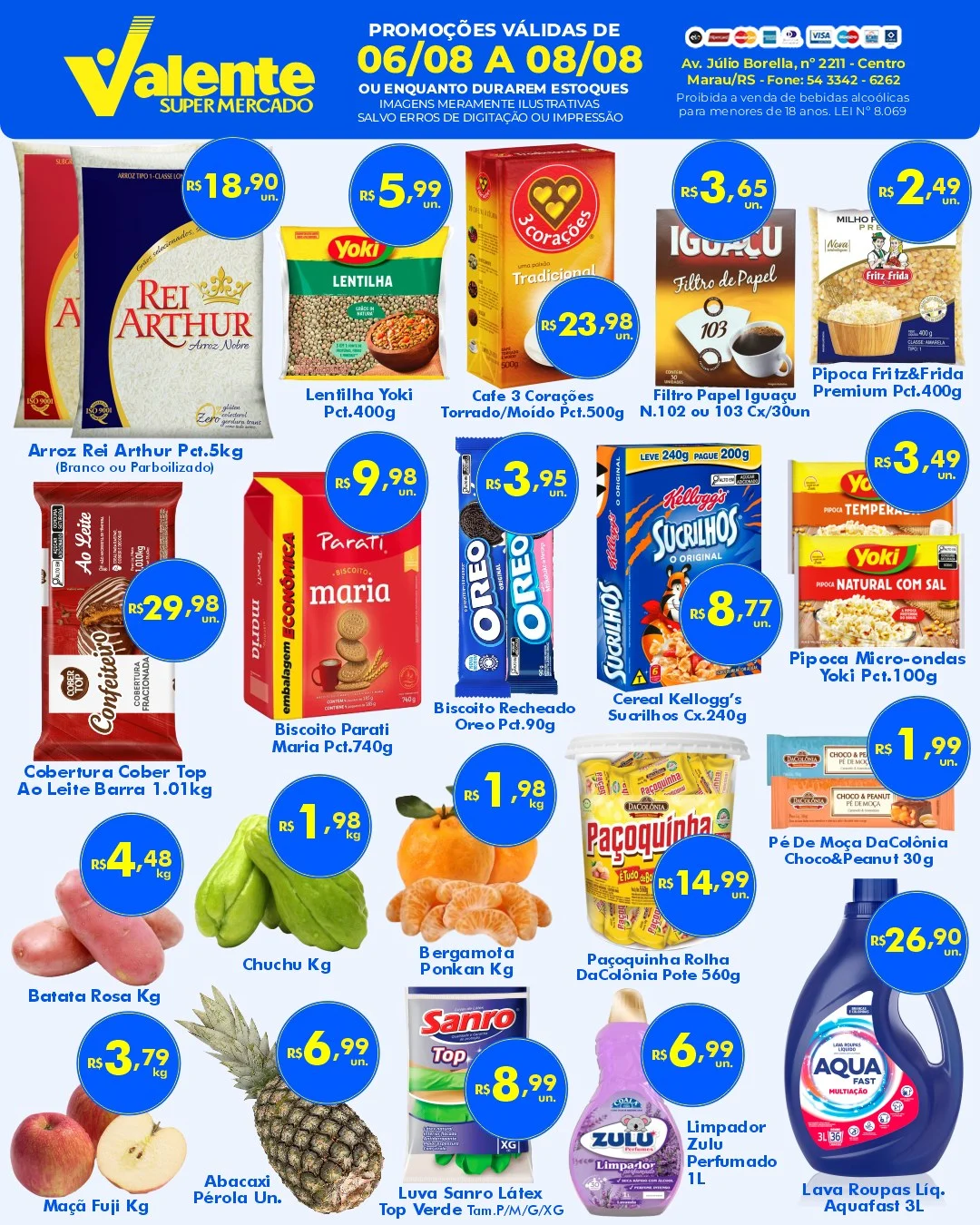 Ofertas Valente Supermercado – 08/08/2026