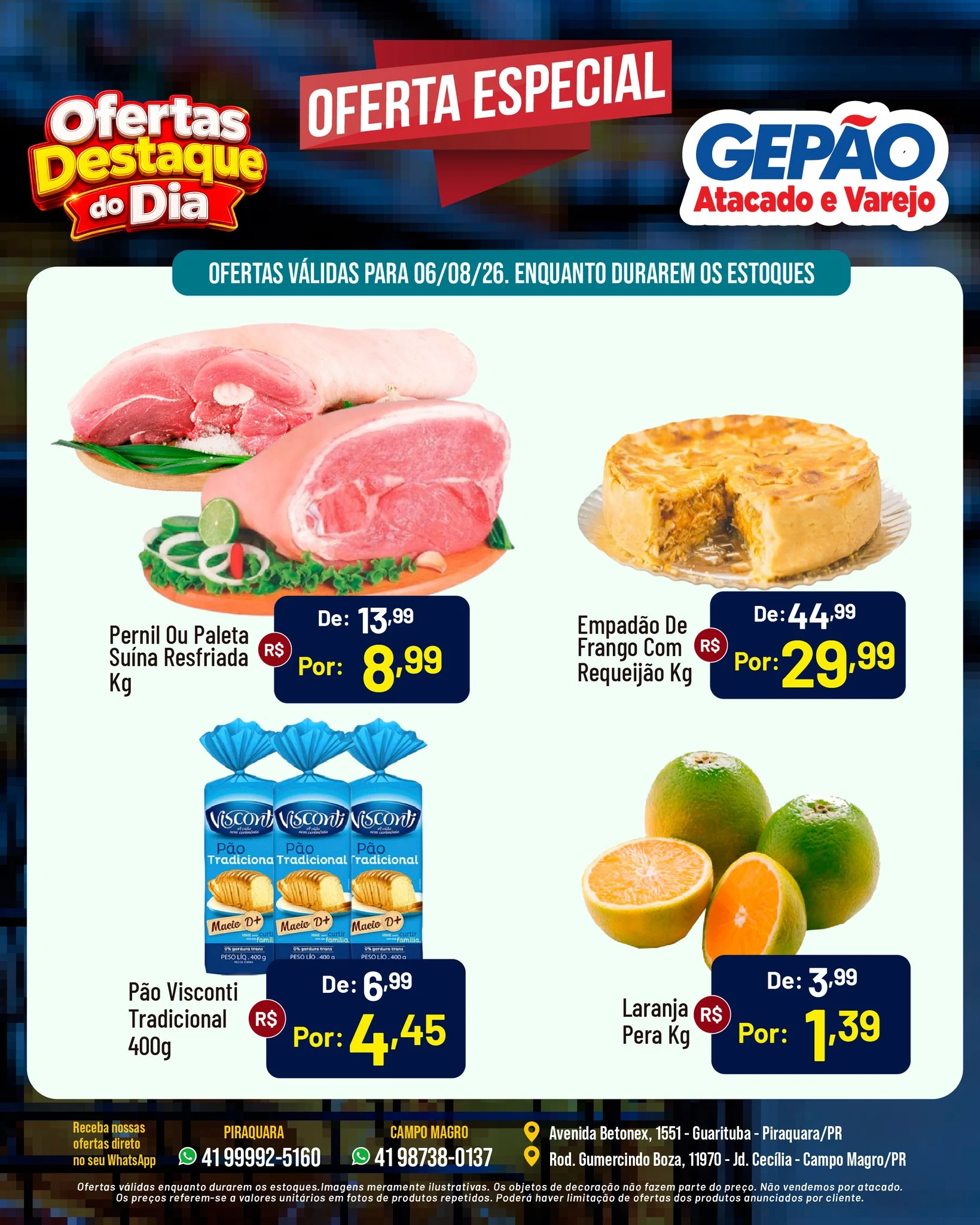 Ofertas GEPÃO – 06/08/2026
