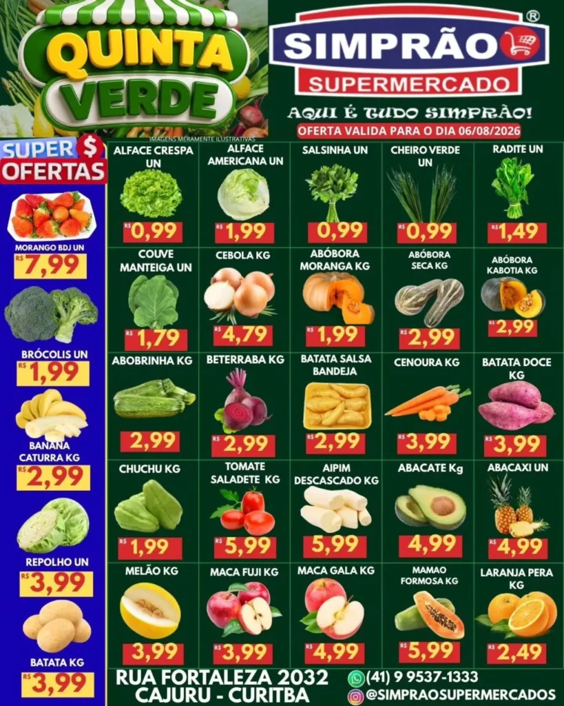 Ofertas simprão supermercados – 06/08/2026