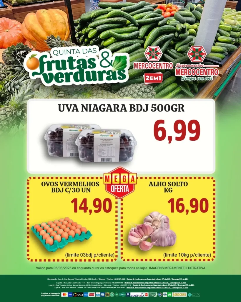 Ofertas SUPERMERCADOS MERCOCENTRO 🛒 – 06/08/2026 Ofertas SUPERMERCADOS MERCOCENTRO 🛒 – 06/08/2026