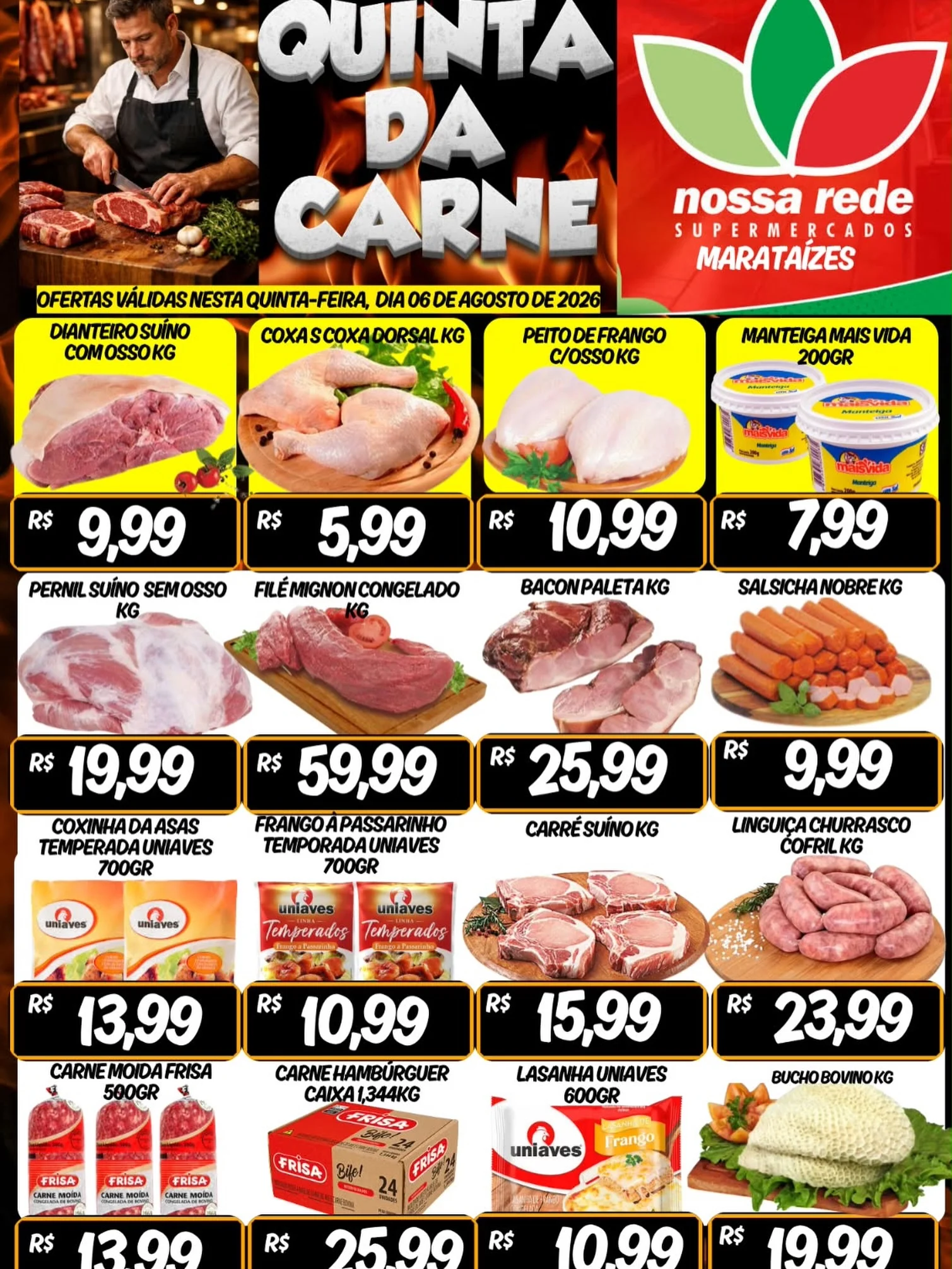 Ofertas NOSSA REDE SUPERMERCADOS | Marataízes 🛒 – 06/08/2026