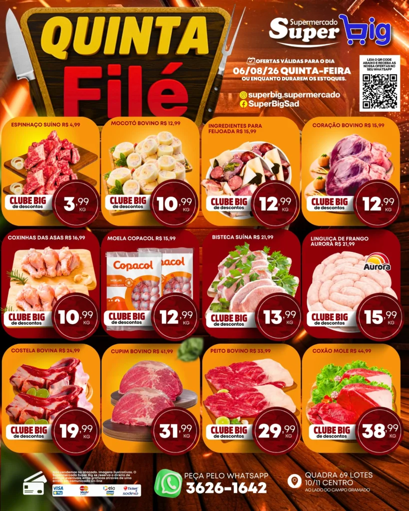 Ofertas Supermercado Super Big  🛒 – 06/08/2026
