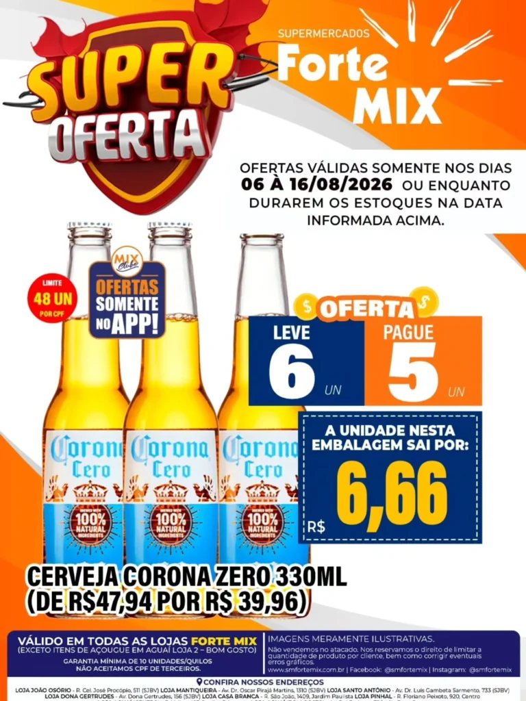 Ofertas Supermercados Forte Mix – 16/08/2026