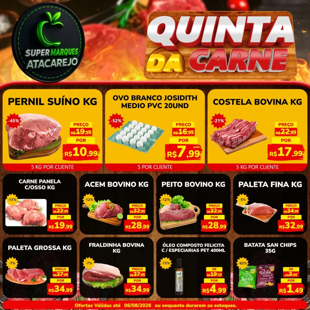 Ofertas Atacarejo Super Marques – 06/08/2026 Ofertas Atacarejo Super Marques – 06/08/2026