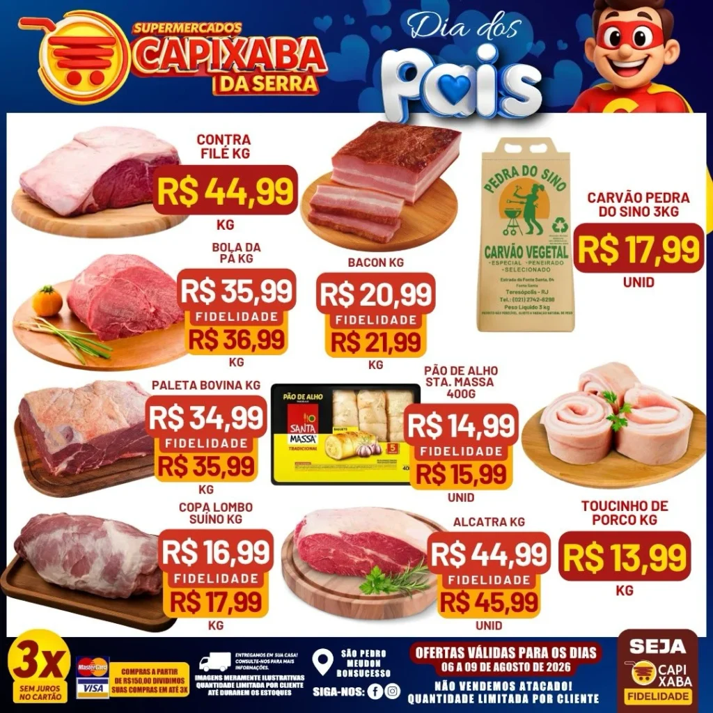 Ofertas Supermercados Capixaba da Serra – 09/08/2026