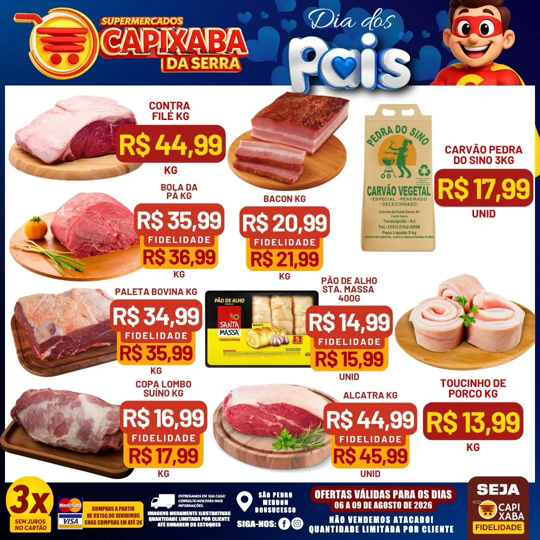 Ofertas Supermercados Capixaba da Serra – 09/08/2026
