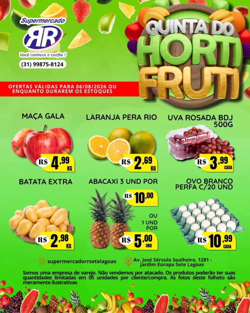 Ofertas Supermercado RR – 06/08/2026