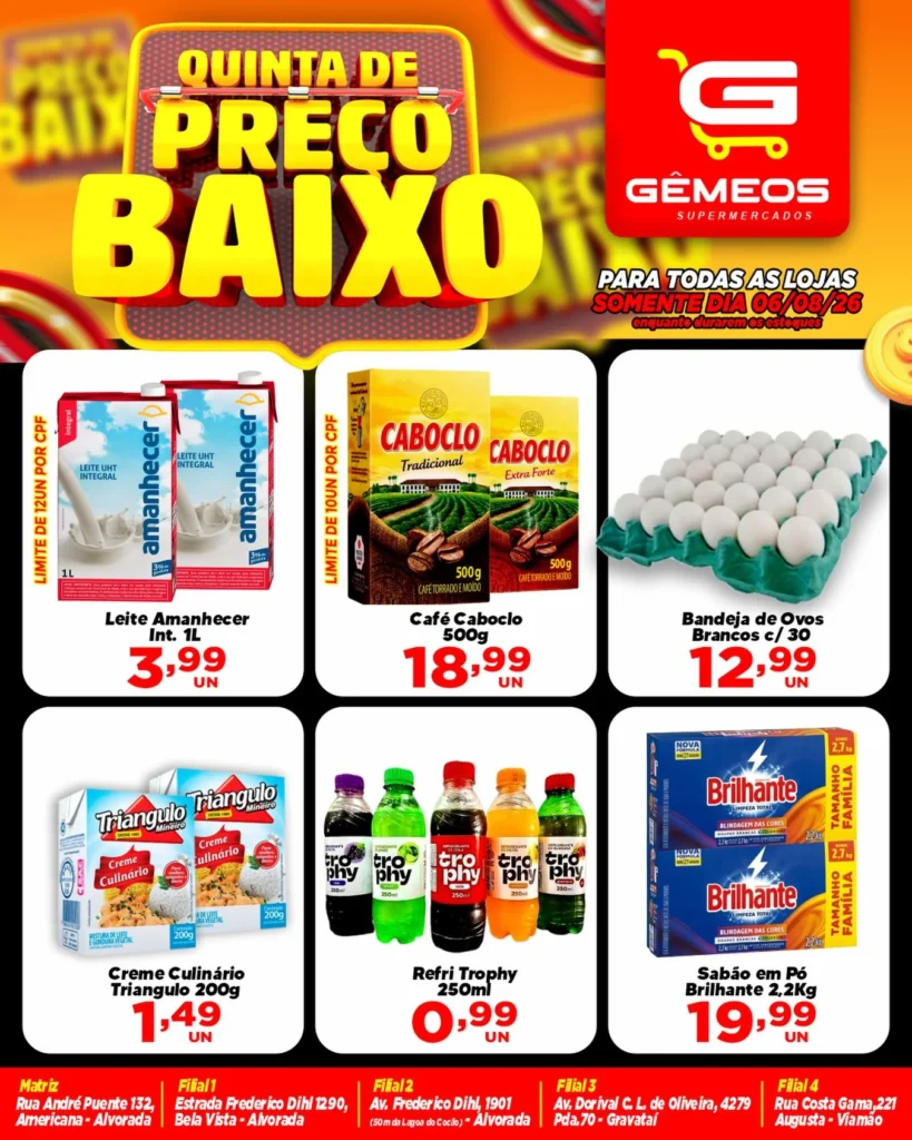 Ofertas Gemeos supermercado – 06/08