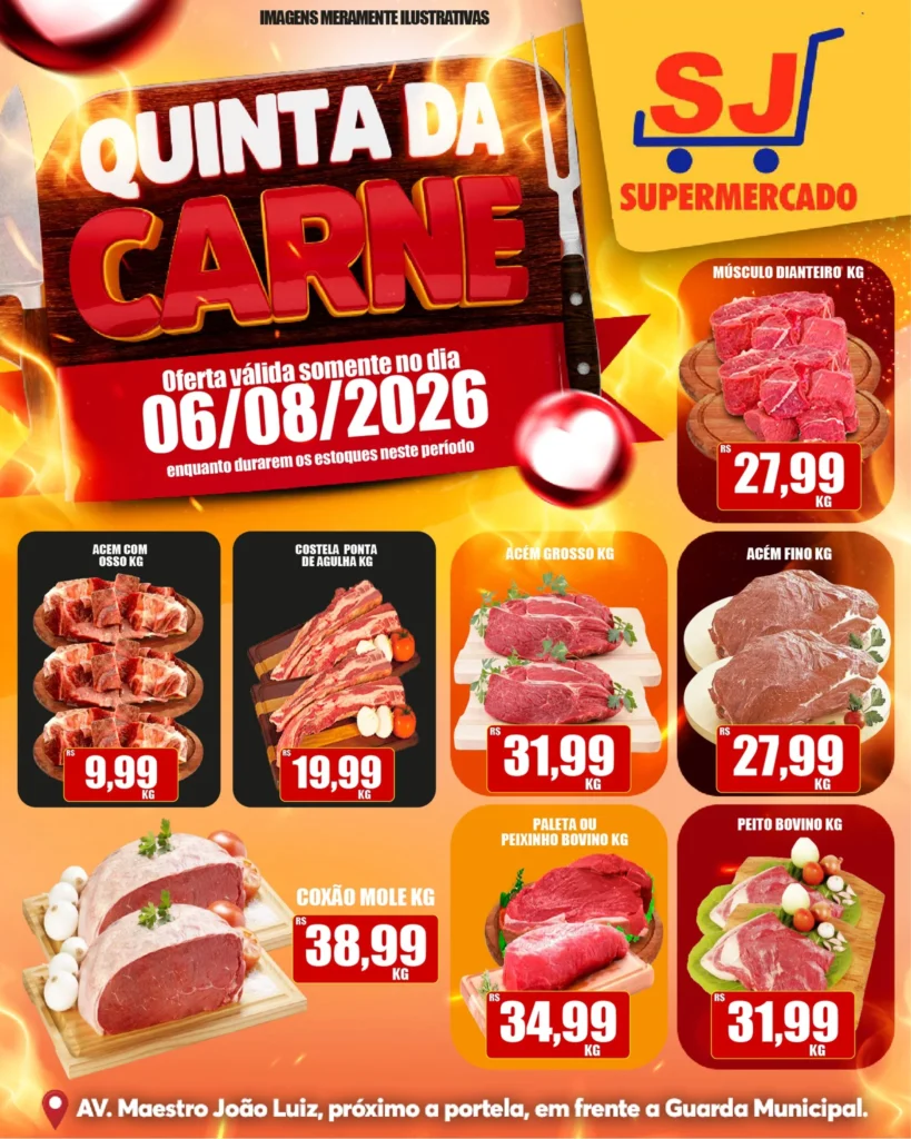 Ofertas SJ Supermercado – 06/08/2026 Ofertas SJ Supermercado – 06/08/2026