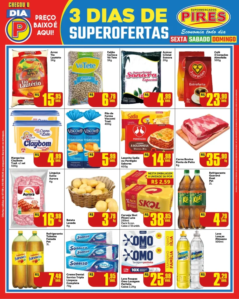 Ofertas Supermercados Pires – 09/08/2026