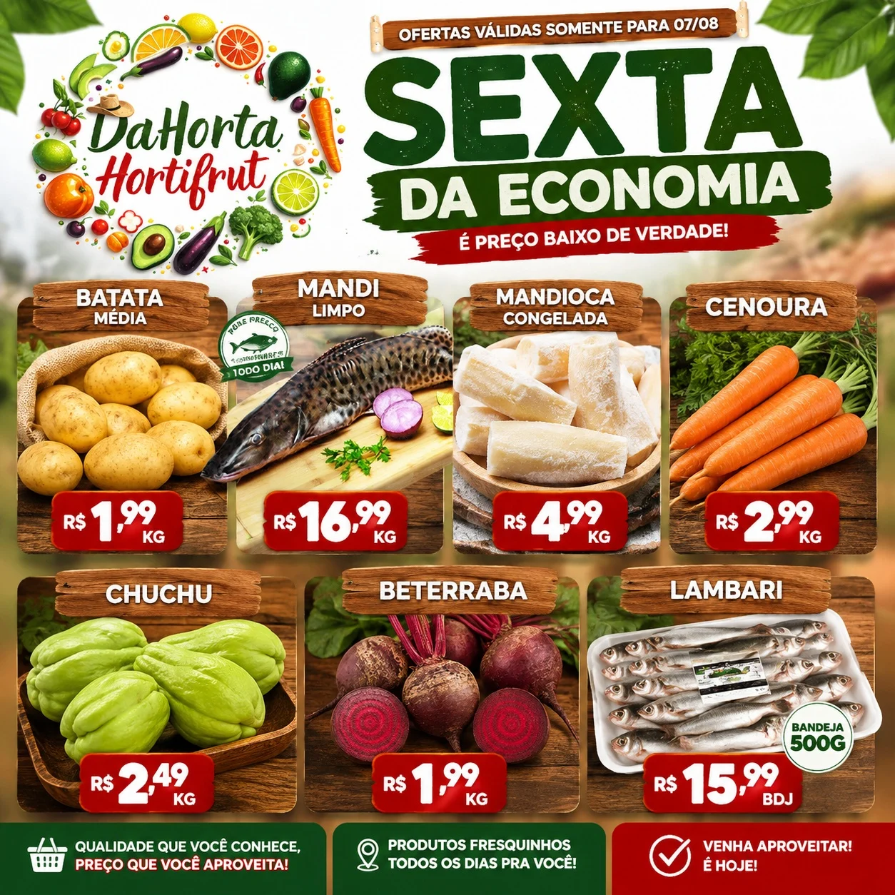 Ofertas Dahorta Hortifruti – 07/08