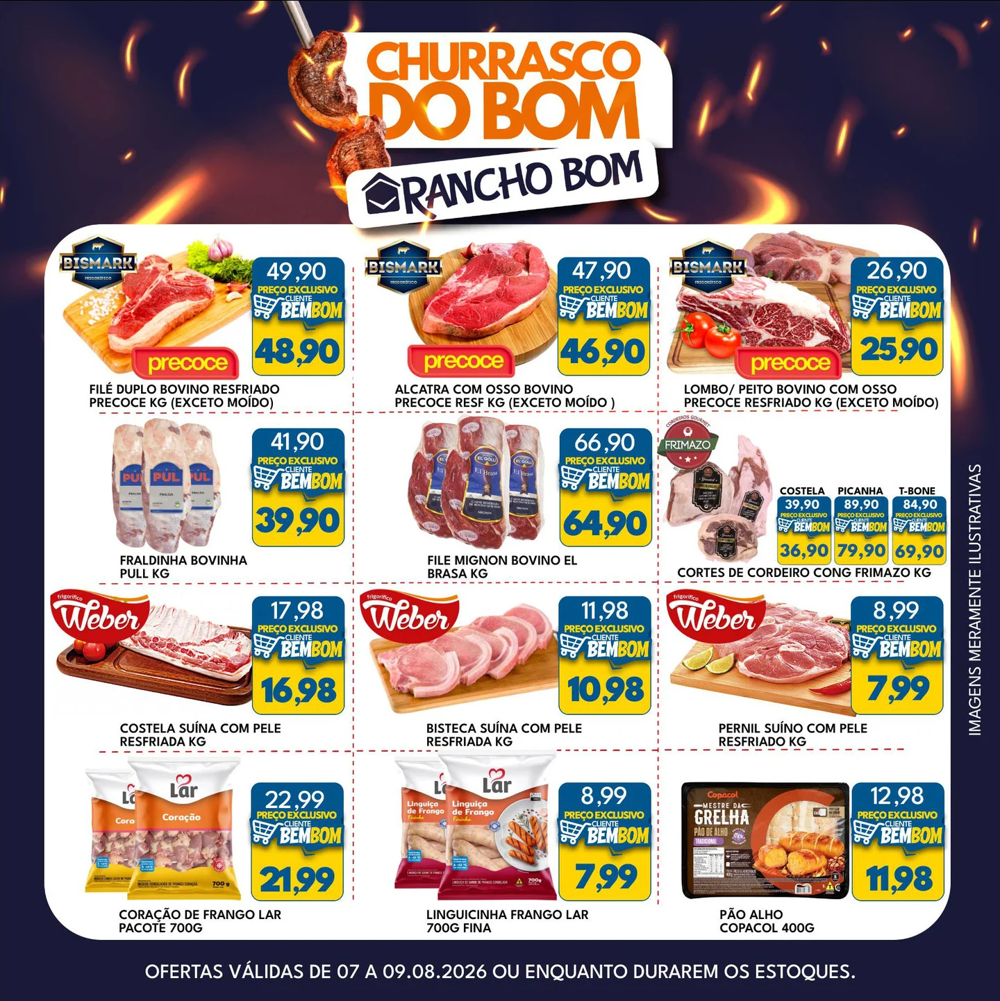 Ofertas Rancho Bom Supermercados – 09/08/2026
