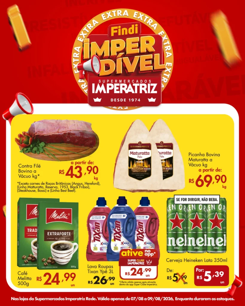 Ofertas Rede Supermercados Imperatriz – 09/08/2026