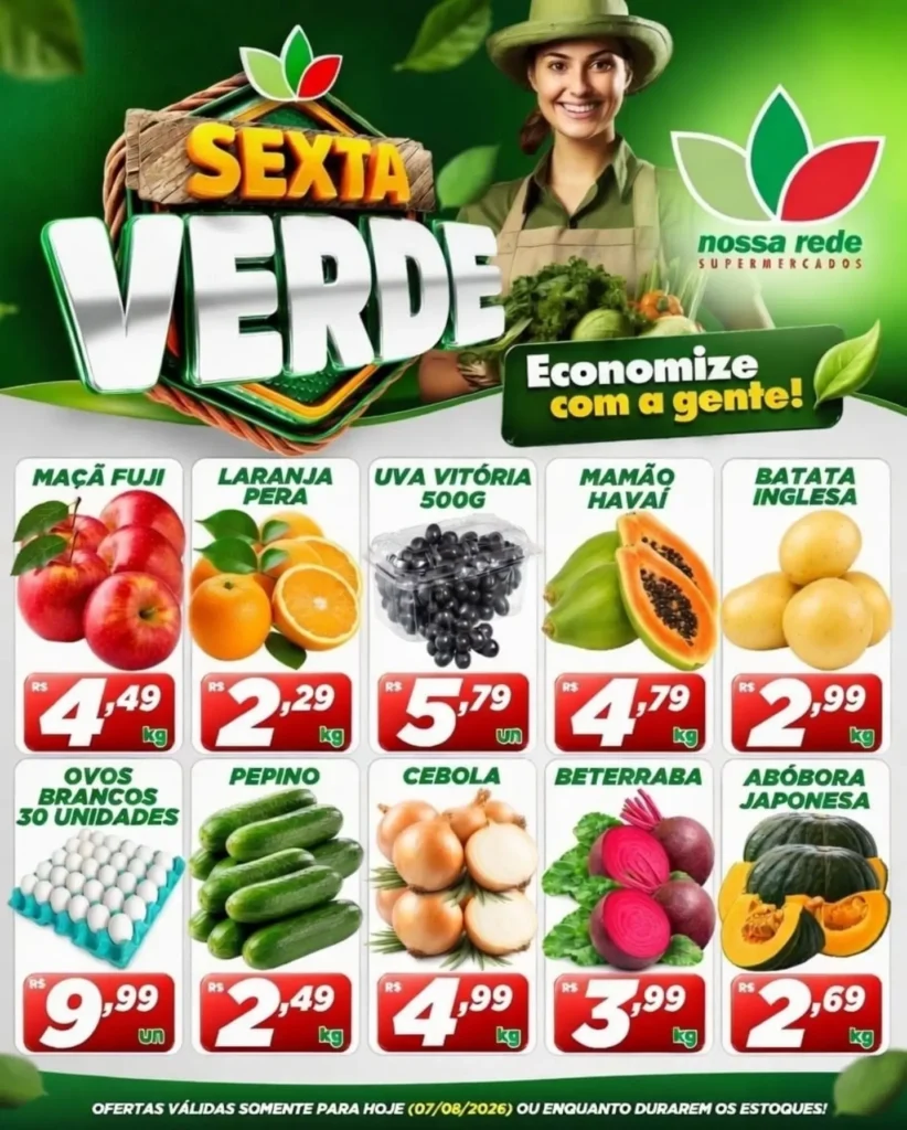 Ofertas NOSSA REDE SUPERMERCADOS | Marataízes 🛒 – 07/08