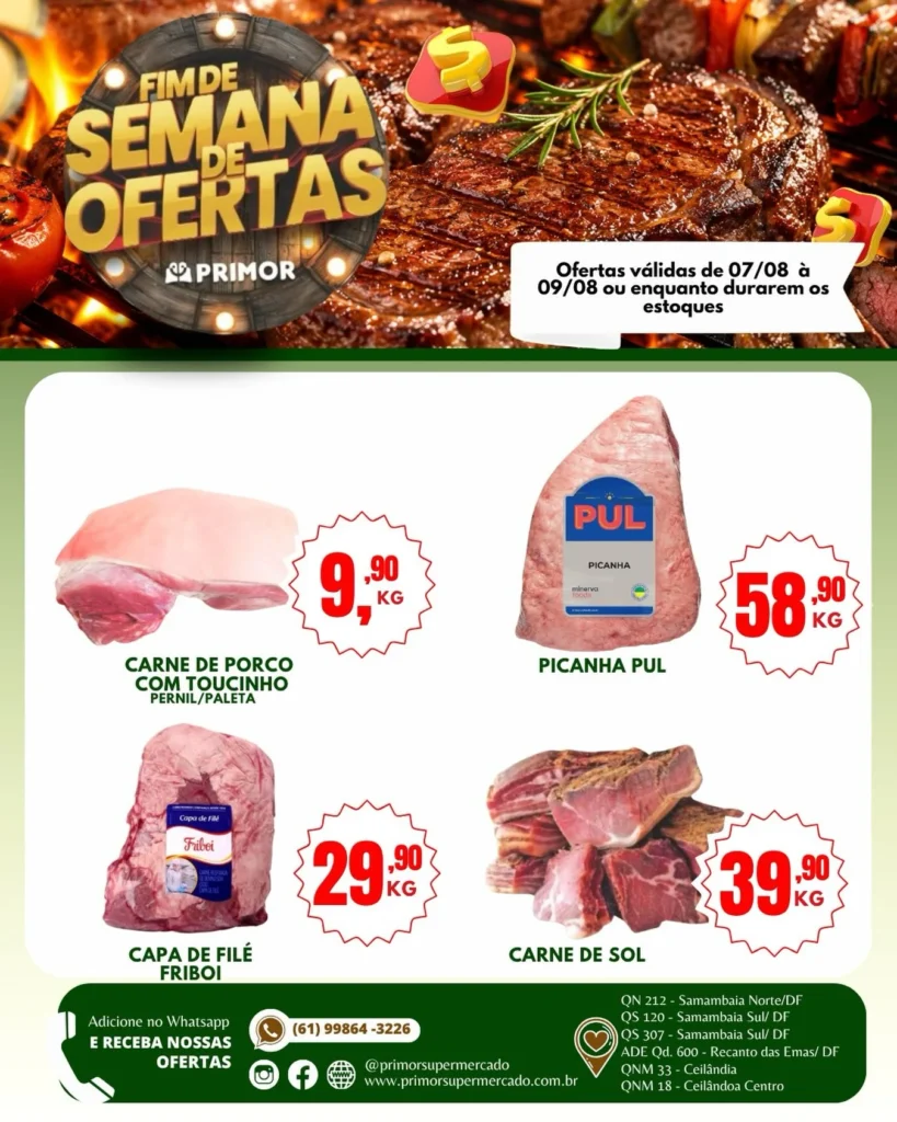 Ofertas Primor Supermercado – 09/08/2026