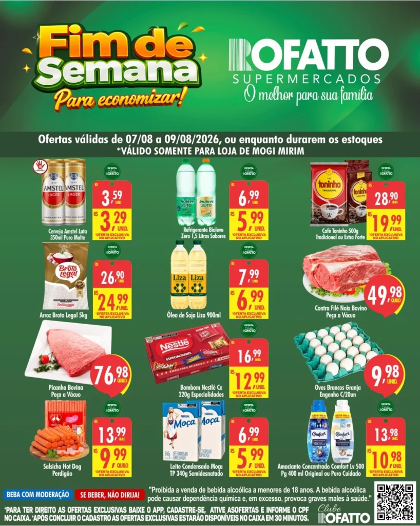 Ofertas Rofatto Supermercados – 09/08/2026