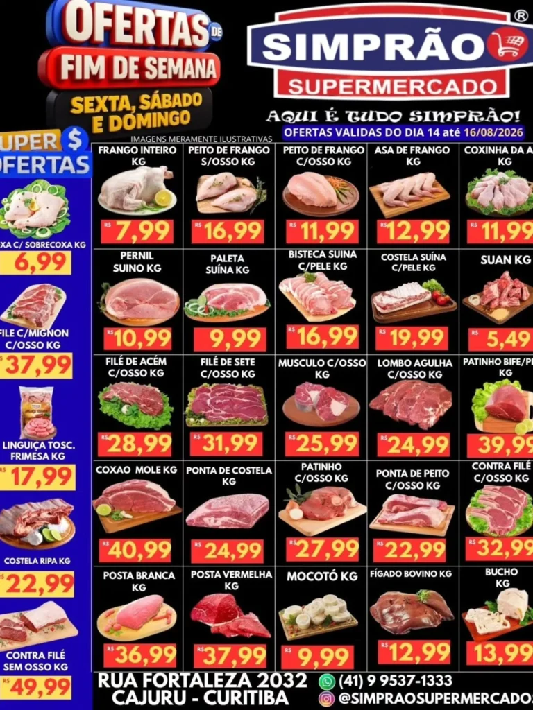 Ofertas simprão supermercados – 16/08/2026