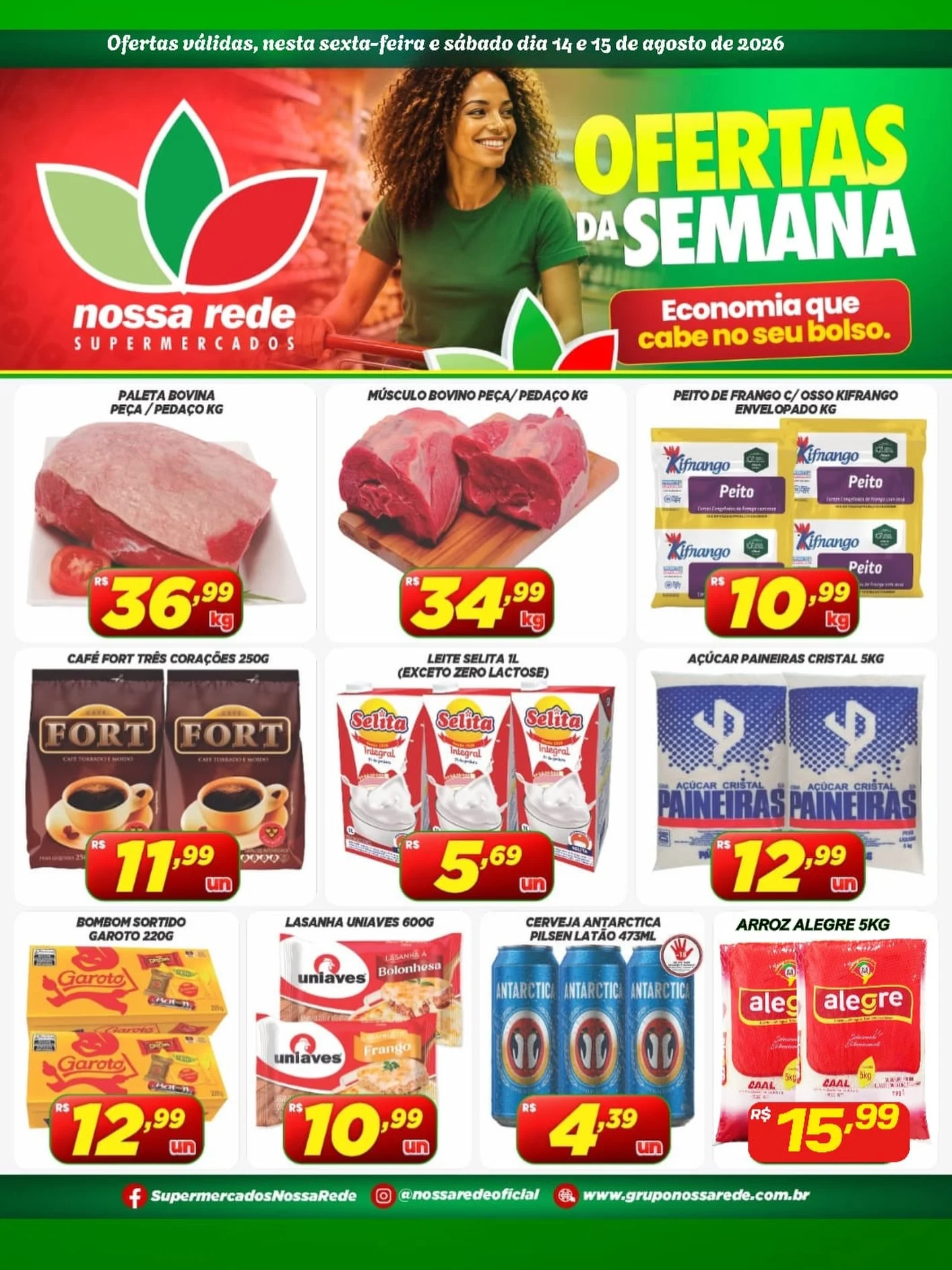 Ofertas NOSSA REDE SUPERMERCADOS | Marataízes 🛒 – 15/08/2026