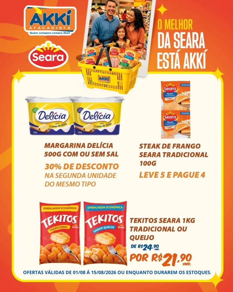 Ofertas Akkí Atacadista – 15/08/2026 Ofertas Akkí Atacadista – 15/08/2026
