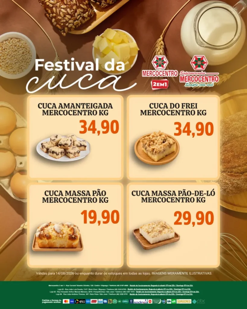Ofertas SUPERMERCADOS MERCOCENTRO 🛒 – 14/08/2026